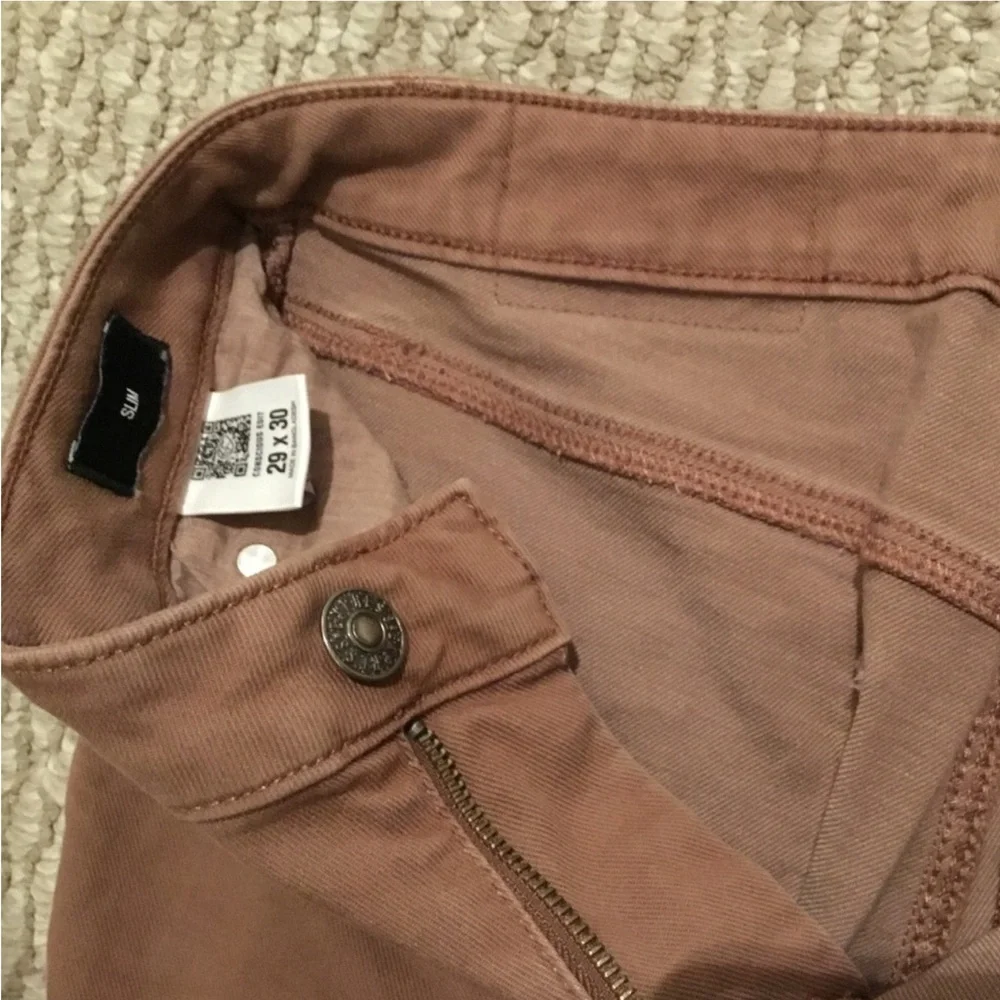 Express Men's Slim Straight Jeans in Brown